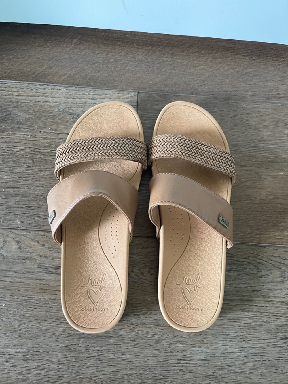 Reef Women’s Braided Double-Strap Sandals in Tan